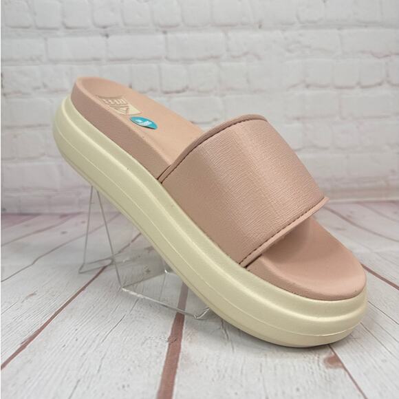 Reef Cushion Bondi Bay Cameo Rose Platform Slides Sandals Women’s Size 8 - Picture 2 of 10